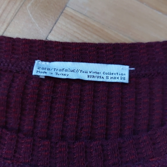 Zara modal blend long sleeve top size S - Picture 5 of 6